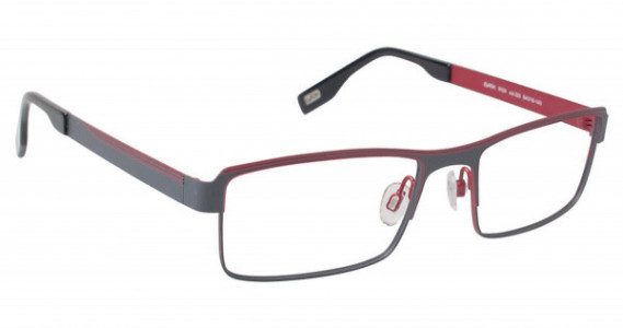 Evatik EVATIK 9104 Eyeglasses, (323) CHARCOAL RED
