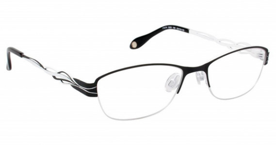 Fysh UK FYSH 3528 Eyeglasses, (185) BLACK WHITE