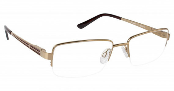 SuperFlex SF-1046T Eyeglasses, (1) GOLD