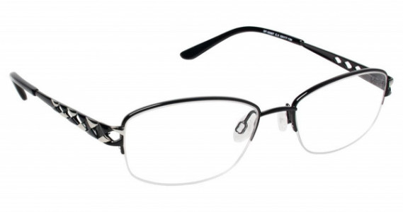 SuperFlex SF-1038T Eyeglasses, (3) BLACK SILVER