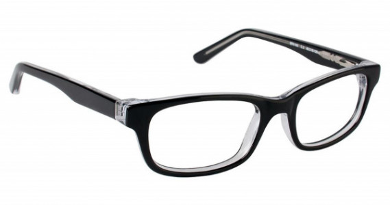 SuperFlex SFK-142 Eyeglasses, (2) BLACK CRYSTAL