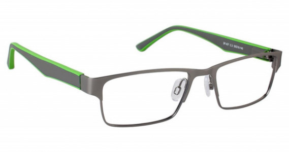 SuperFlex SF-437 Eyeglasses, (3) GREY GREEN