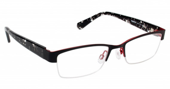 SuperFlex SF-402 Eyeglasses, (3) BLACK RED