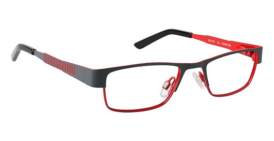 SuperFlex SFK-147 Eyeglasses, 2 GREY RED