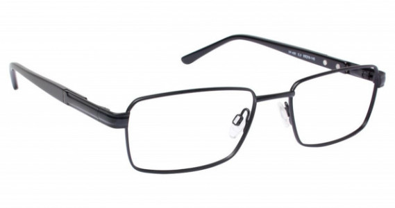 SuperFlex SF-430 Eyeglasses, (3) BLACK