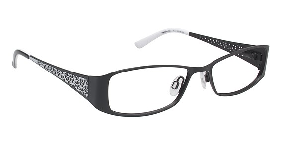 SuperFlex SF-394 Eyeglasses, 1 BLACK WHITE