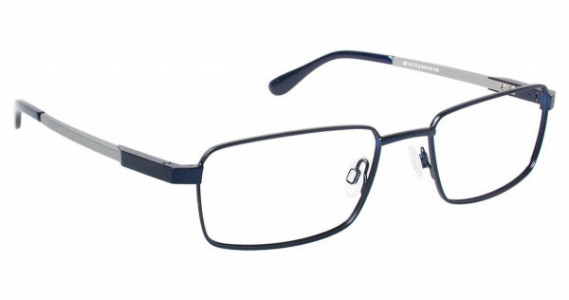 SuperFlex SF-411 Eyeglasses, (2) NAVY SILVER