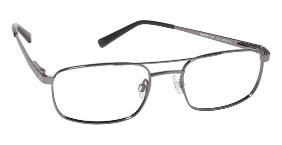 SuperFlex SF-383 Eyeglasses, 2 Shiny Gunmetal