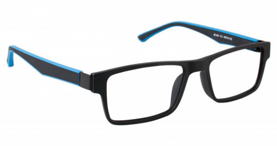 SuperFlex SF-434 Eyeglasses, (2) BLACK BLUE