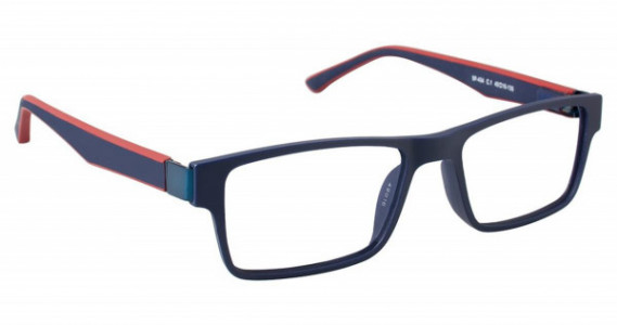 SuperFlex SF-434 Eyeglasses, (1) NAVY RED