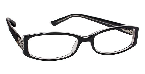 SuperFlex SF-382 Eyeglasses, 1 BLACK CRYSTAL