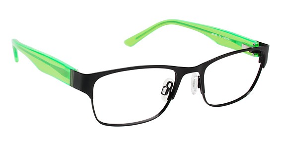 SuperFlex SFK-125 Eyeglasses, 3 BLACK GREEN