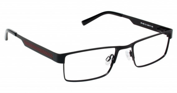 SuperFlex SF-422 Eyeglasses, (2) BLACK RED