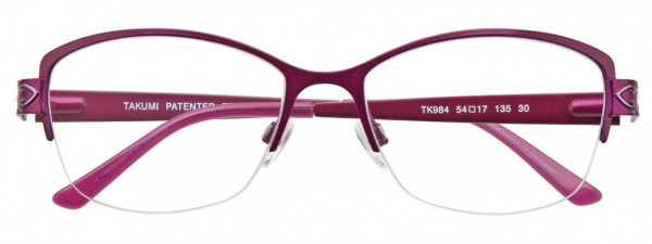 Takumi TK984 Eyeglasses, 030 - Satin Raspberry & Lilac