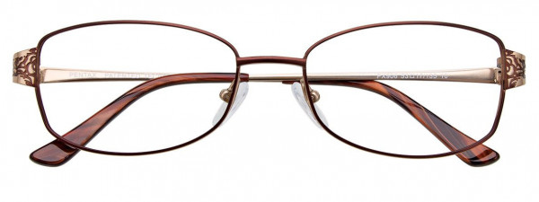Pentax PX906 Eyeglasses, 010 - Dark Brown & Gold