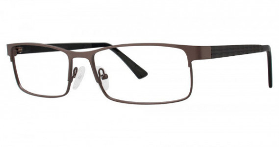 Big Mens Eyewear Club BIG VENTURE Eyeglasses, Matte Brown/Black