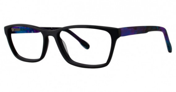 Genevieve Pizzazz Eyeglasses, black matte/purple/blue