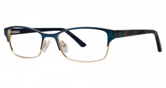 Genevieve IMAGINE Eyeglasses, Matte Navy/Gold