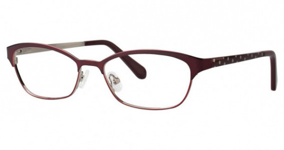 Genevieve Irresistible Eyeglasses, burgundy/silver