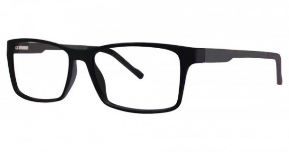 Big Mens Eyewear Club BIG TARGET Eyeglasses, Black/Grey Matte