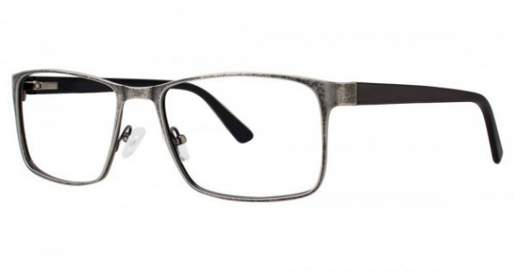 Big Mens Eyewear Club BIG EDGE Eyeglasses, Matte Pewter/Black