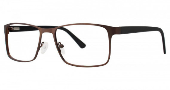 Big Mens Eyewear Club BIG EDGE Eyeglasses, Matte Brown/Black