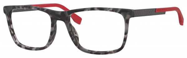 HUGO BOSS Black Boss 0733 Eyeglasses, 0KDA Gray Havana Carbon Red