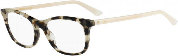 Christian Dior Montaigne 18 Eyeglasses, 0C9K Havana White