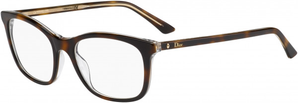 Christian Dior Montaigne 18 Eyeglasses, 0G9Q Havana Crystal