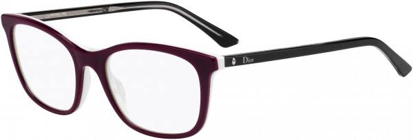 Christian Dior Montaigne 18 Eyeglasses, 0MVS Burgundy Ivory Bkcr