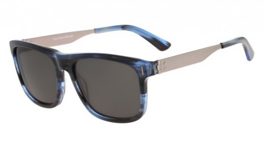 Calvin Klein CK8003S Sunglasses, (402) BLUE HORN