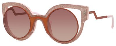Fendi Ff 0137/S Sunglasses, 0NUG(4C) Orange Glitter Pink