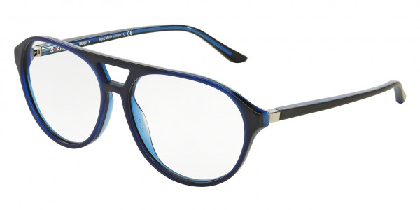 Starck Eyes SH3028 Eyeglasses, 0007 BLUE BLACK MAT OUT (BLUE)