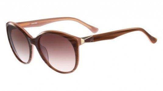 Calvin Klein CK4291S Sunglasses, (203) STRIPED BROWN ROSE