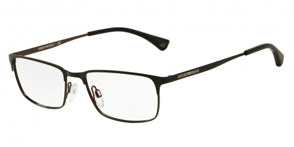 Emporio Armani EA1042 Eyeglasses, 3127 MATTE BLACK/BLACK/BROWN (BLACK)