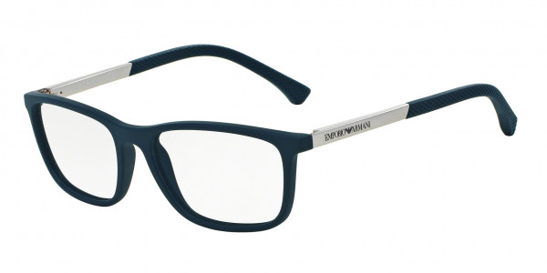 Emporio Armani EA3069 Eyeglasses, 5474 RUBBER BLUE (BLUE)