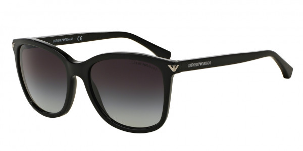 Emporio Armani EA4060 Sunglasses, 50178G SHINY BLACK GRADIENT GREY (BLACK)