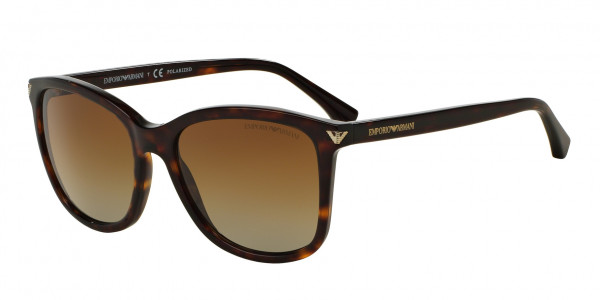 Emporio Armani EA4060 Sunglasses, 5026T5 SHINY HAVANA GRADIENT BROWN PO (TORTOISE)