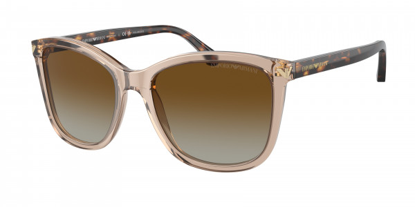 Emporio Armani EA4060 Sunglasses, 5850T5 TRANSPARENT TUNDRA GRADIENT BR (BROWN)