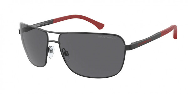 Emporio Armani EA2033 Sunglasses, 300181 MATTE BLACK POLAR GREY (BLACK)