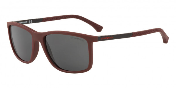 Emporio Armani EA4058 Sunglasses, 525187 RUBBER BORDEAUX GREY (RED)