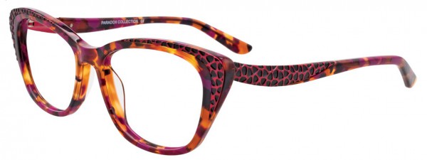 Takumi P5012 Eyeglasses, MARBLED FUCHSIA AND RED AND BLACK