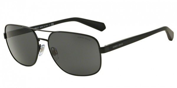 Giorgio Armani AR6029 Sunglasses, 300187 MATTE BLACK (BLACK)