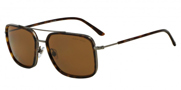 Giorgio Armani AR6031 Sunglasses, 300383 MATTE GUNMETAL/HAVANA (HAVANA)
