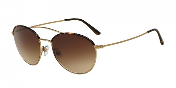 Giorgio Armani AR6032J Sunglasses, 300213 MATTE PALE GOLD (GOLD)