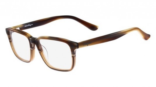 Ferragamo SF2738 Eyeglasses, (217) BROWN HORN COGNAC