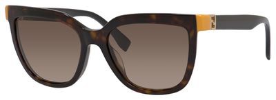 Fendi Ff 0128/S Sunglasses, 0TRD(J6) Dark Havana Black