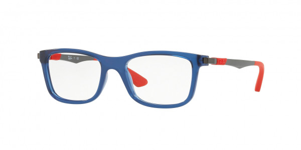 Ray-Ban Junior RY1549 Eyeglasses, 3734 TRANSPARENT BLUE (BLUE)