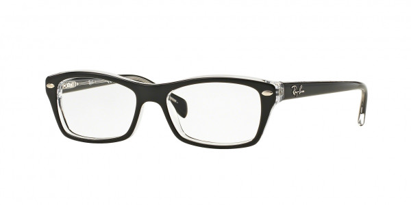 Ray-Ban Junior RY1550 Eyeglasses, 3529 BLACK ON TRANSPARENT (BLACK)