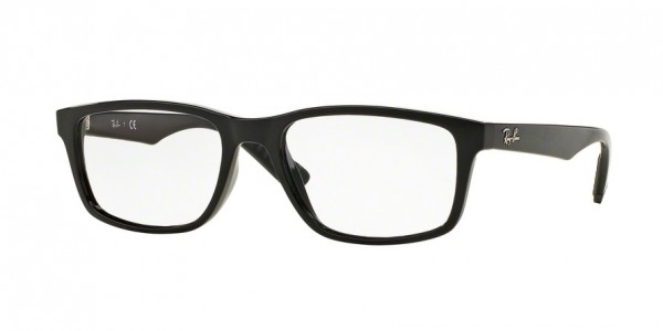 Ray-Ban Optical RX7063F Eyeglasses, 5417 SHINY BLACK (BLACK)